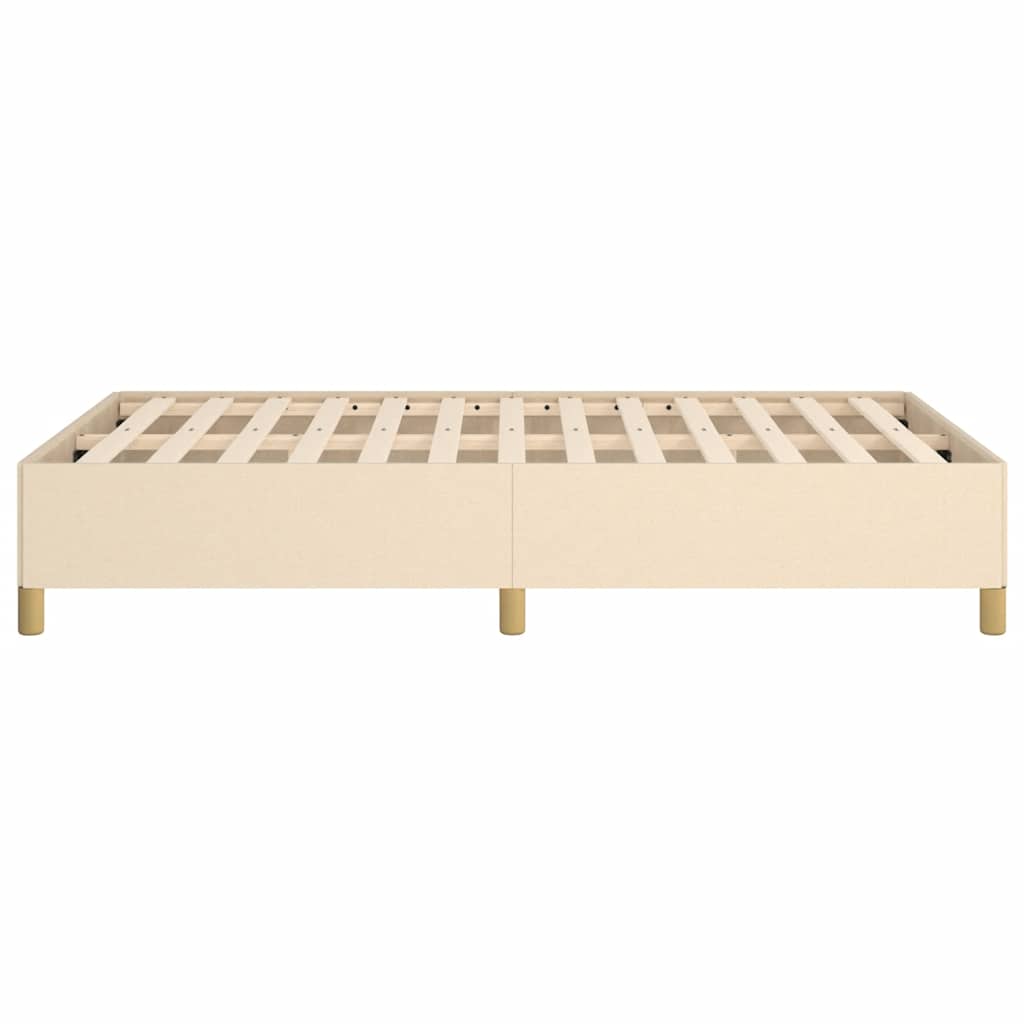 Bedframe zonder matras 120x190 cm stof crèmekleurig is nu te koop bij PeponiXL, paradijselijk wonen!