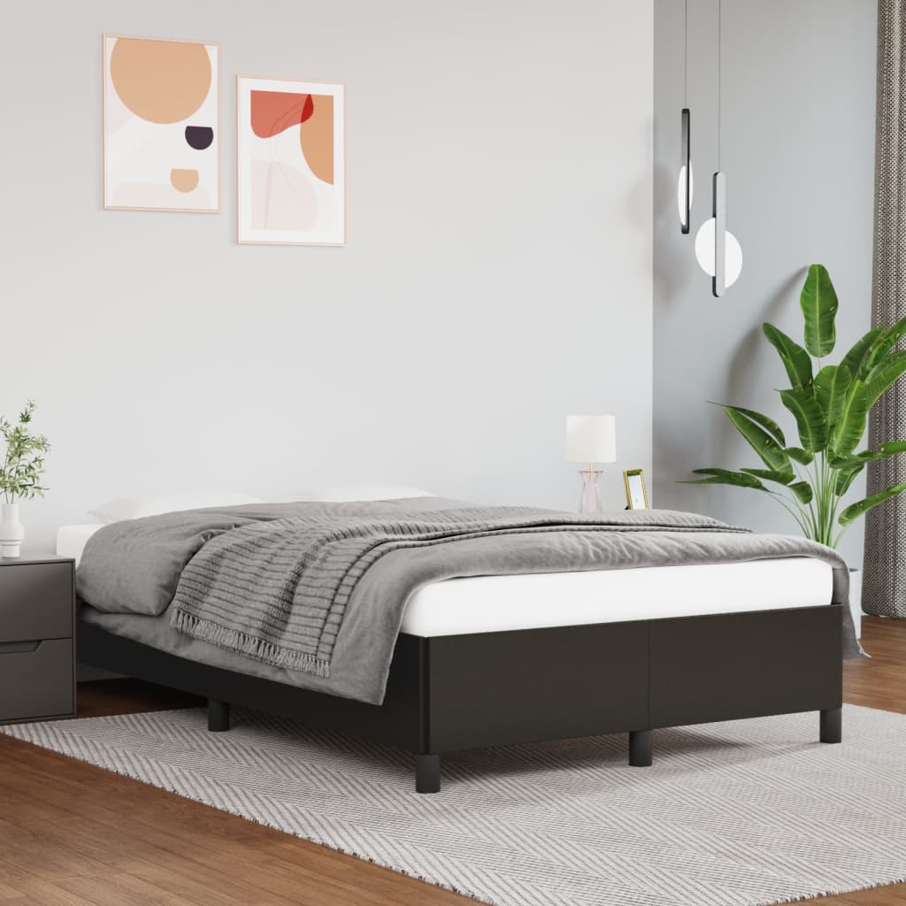 Bedframe zonder matras 120x190 cm kunstleer zwart is nu te koop bij PeponiXL, paradijselijk wonen!