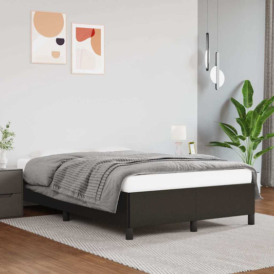 Bedframe zonder matras 120x190 cm kunstleer zwart is nu te koop bij PeponiXL, paradijselijk wonen!