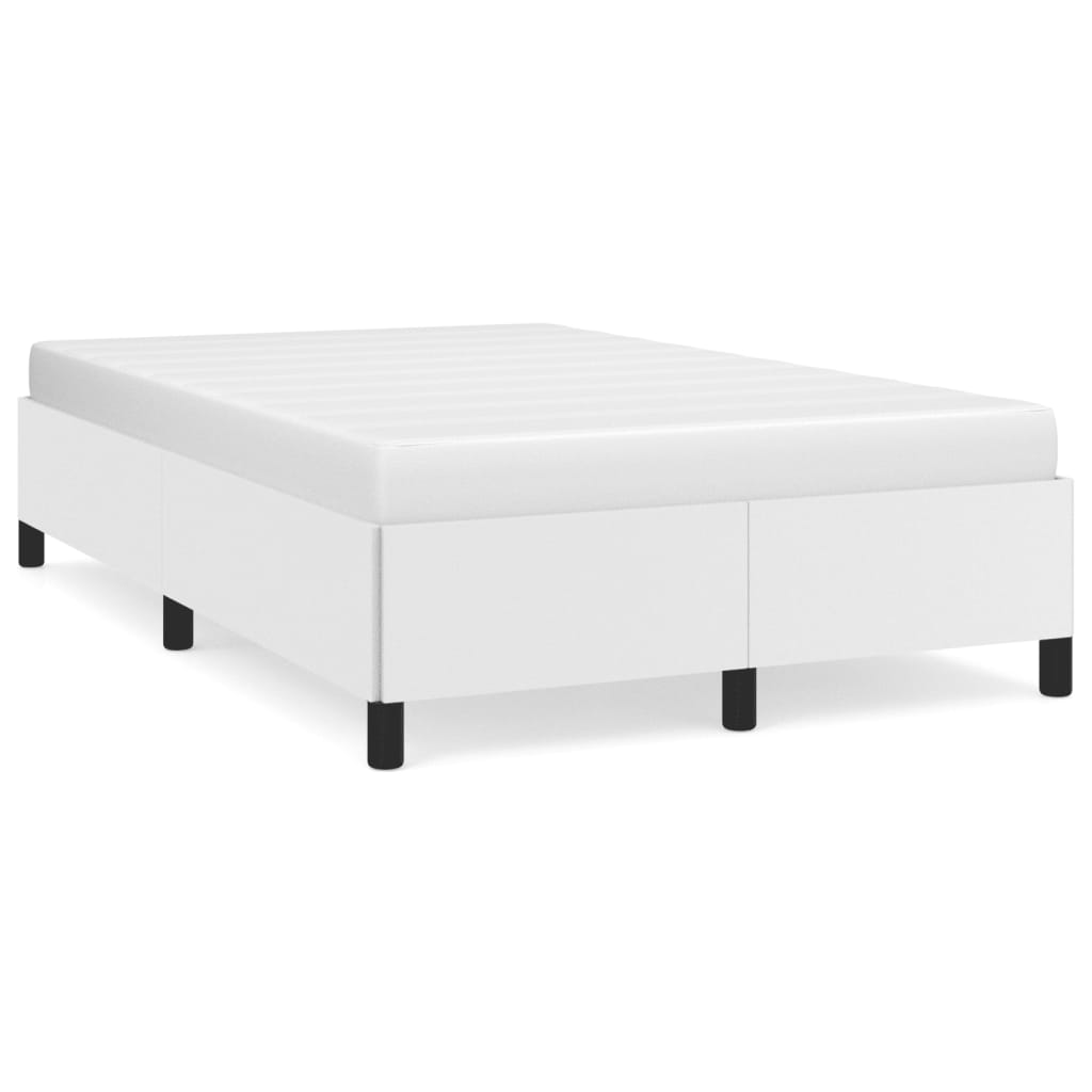 Bedframe zonder matras 120x190 cm kunstleer wit is nu te koop bij PeponiXL, paradijselijk wonen!