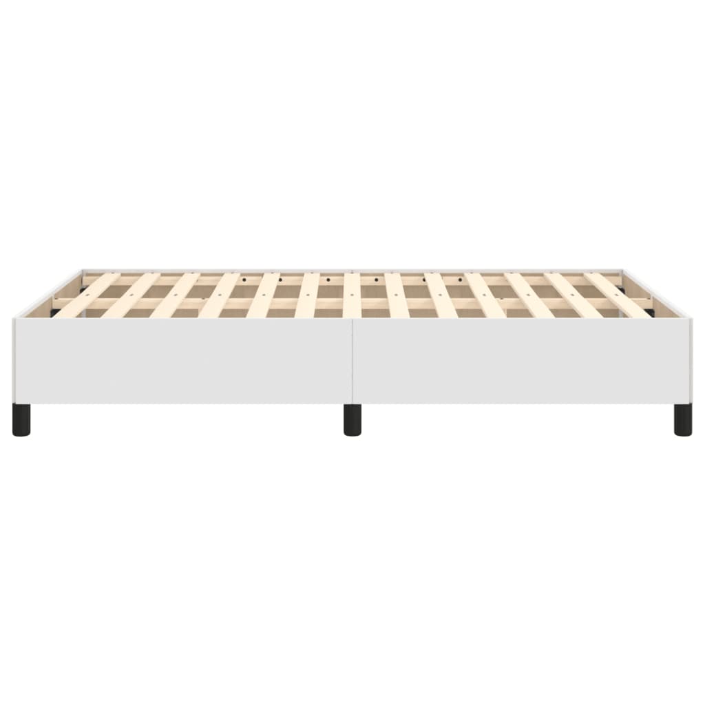 Bedframe zonder matras 120x190 cm kunstleer wit is nu te koop bij PeponiXL, paradijselijk wonen!