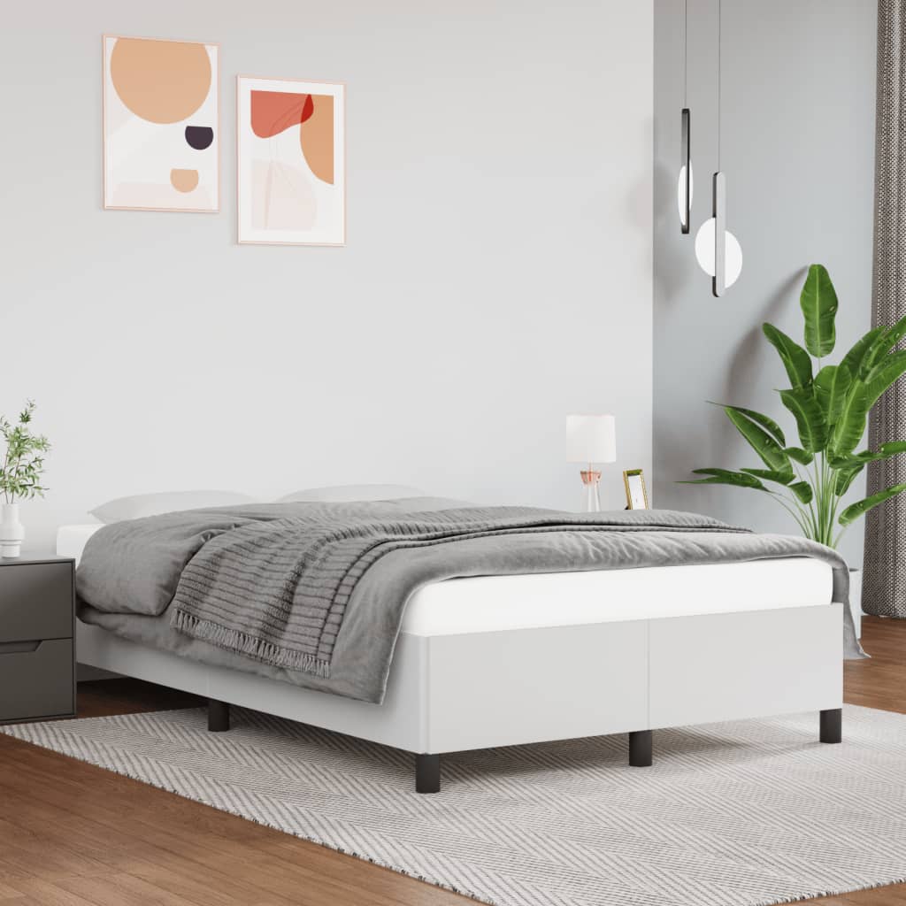Bedframe zonder matras 120x190 cm kunstleer wit is nu te koop bij PeponiXL, paradijselijk wonen!