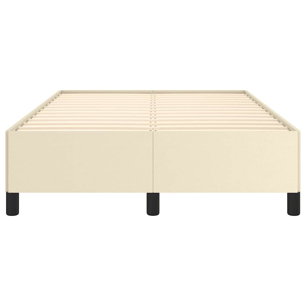 Bedframe zonder matras 120x190 cm kunstleer crème is nu te koop bij PeponiXL, paradijselijk wonen!