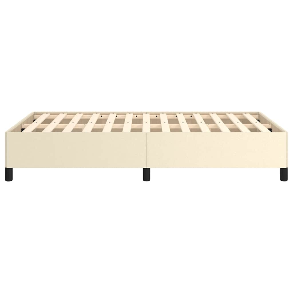 Bedframe zonder matras 120x190 cm kunstleer crème is nu te koop bij PeponiXL, paradijselijk wonen!