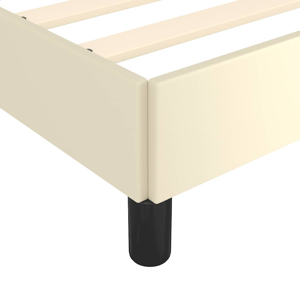 Bedframe zonder matras 120x190 cm kunstleer crème is nu te koop bij PeponiXL, paradijselijk wonen!