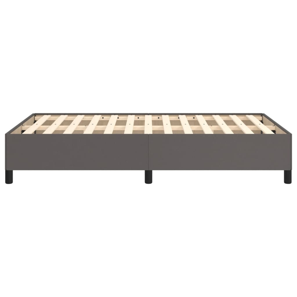 Bedframe zonder matras 120x190 cm kunstleer grijs is nu te koop bij PeponiXL, paradijselijk wonen!