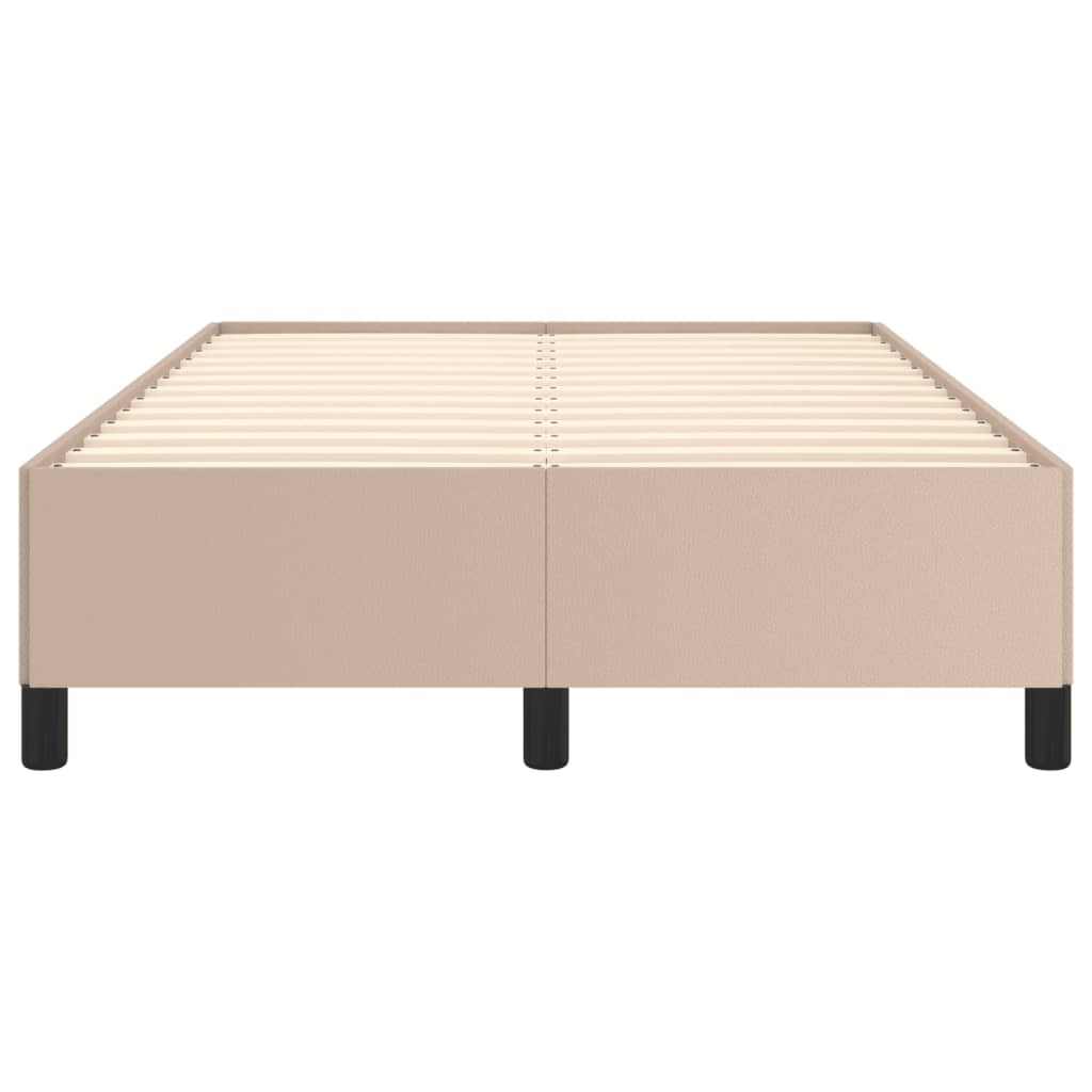 Bedframe zonder matras 120x190 cm kunstleer cappuccinokleurig is nu te koop bij PeponiXL, paradijselijk wonen!