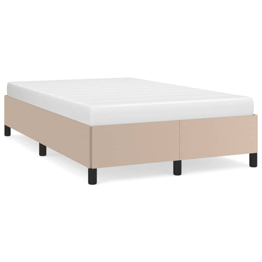 Bedframe zonder matras 120x190 cm kunstleer cappuccinokleurig is nu te koop bij PeponiXL, paradijselijk wonen!