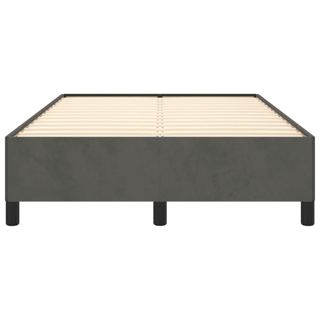Bedframe zonder matras 120x190 cm fluweel donkergrijs is nu te koop bij PeponiXL, paradijselijk wonen!