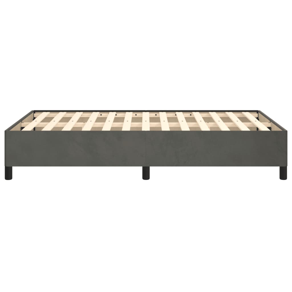Bedframe zonder matras 120x190 cm fluweel donkergrijs is nu te koop bij PeponiXL, paradijselijk wonen!