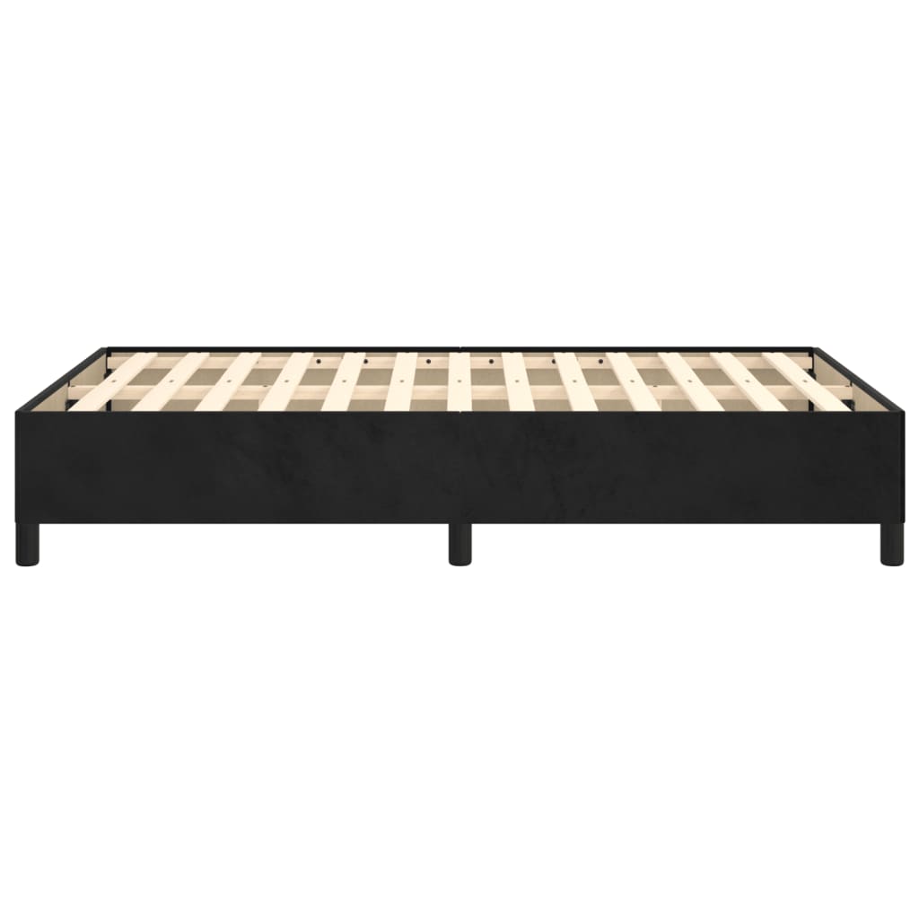 Bedframe zonder matras 120x190 cm fluweel zwart is nu te koop bij PeponiXL, paradijselijk wonen!