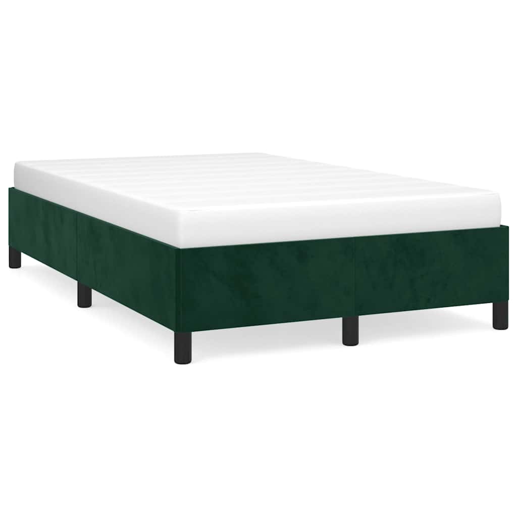 Bedframe zonder matras 120x190 cm fluweel donkergroen is nu te koop bij PeponiXL, paradijselijk wonen!
