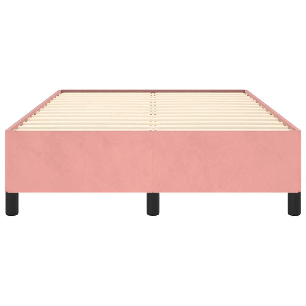 Bedframe zonder matras 120x190 cm fluweel roze is nu te koop bij PeponiXL, paradijselijk wonen!
