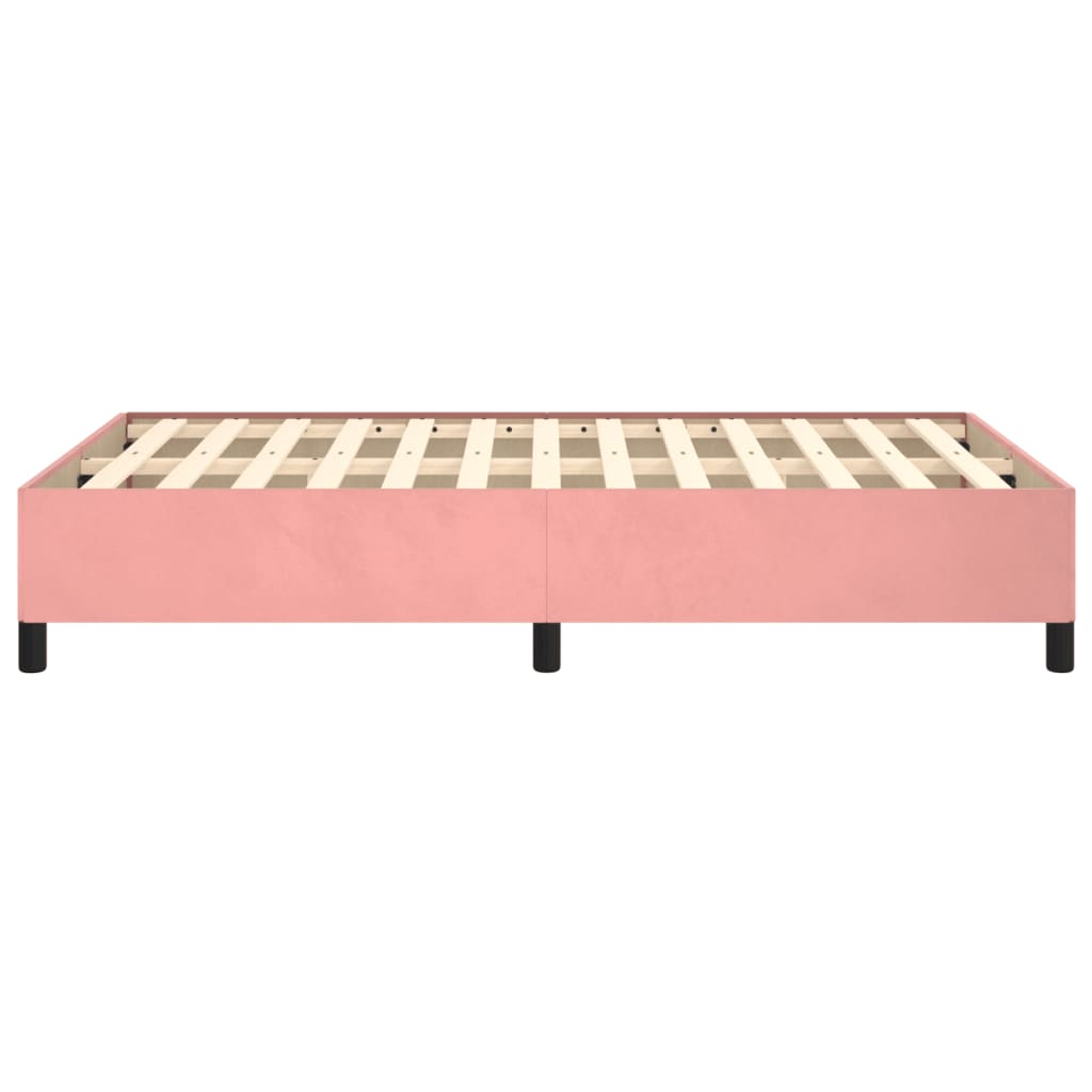 Bedframe zonder matras 120x190 cm fluweel roze is nu te koop bij PeponiXL, paradijselijk wonen!