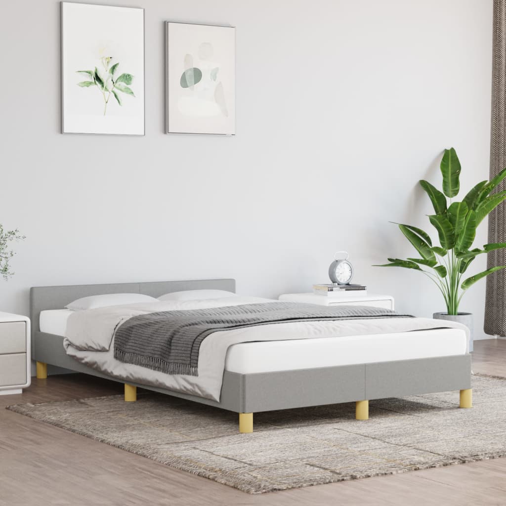 Bedframe zonder matras 120x190 cm stof lichtgrijs is nu te koop bij PeponiXL, paradijselijk wonen!