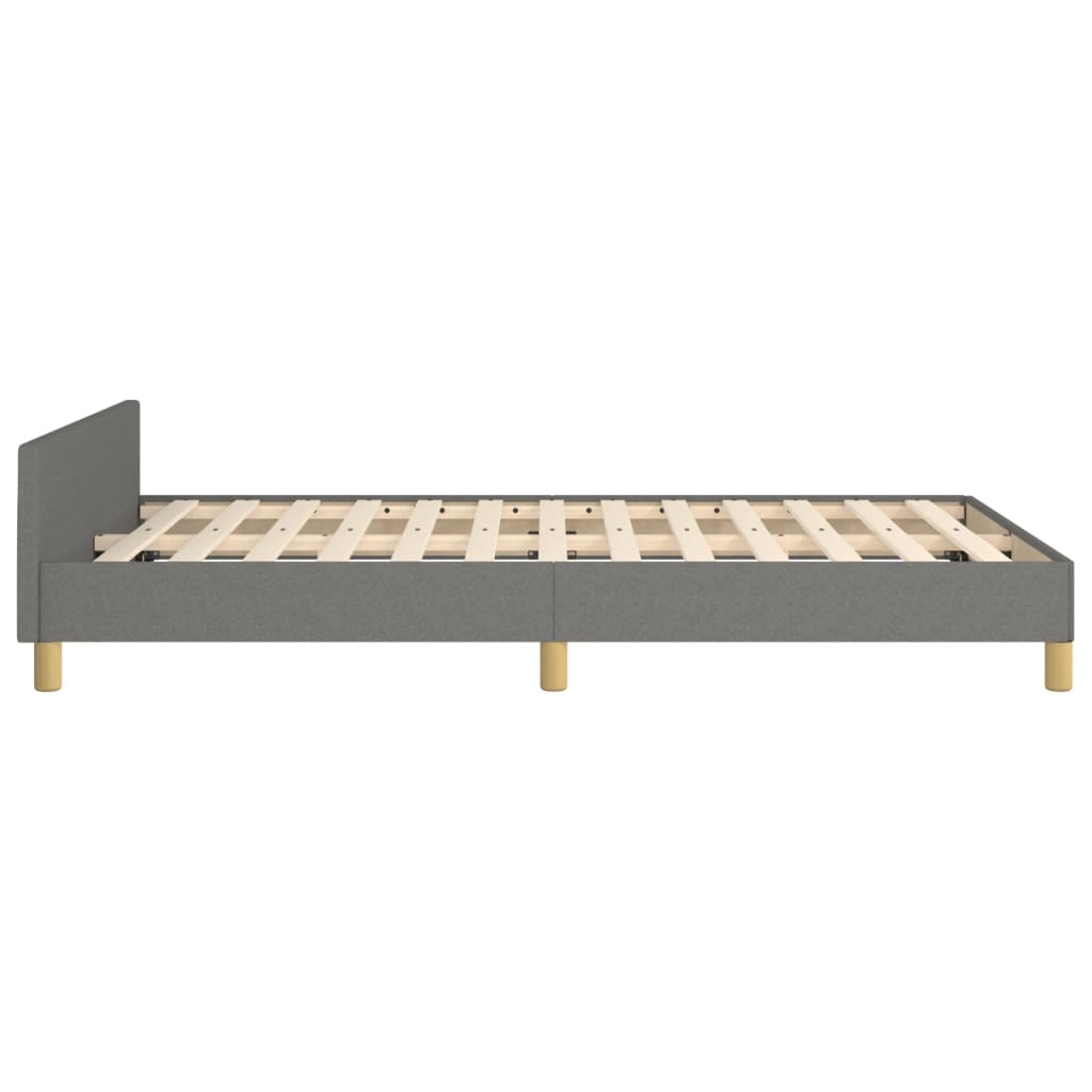 Bedframe zonder matras 120x190 cm stof donkergrijs is nu te koop bij PeponiXL, paradijselijk wonen!