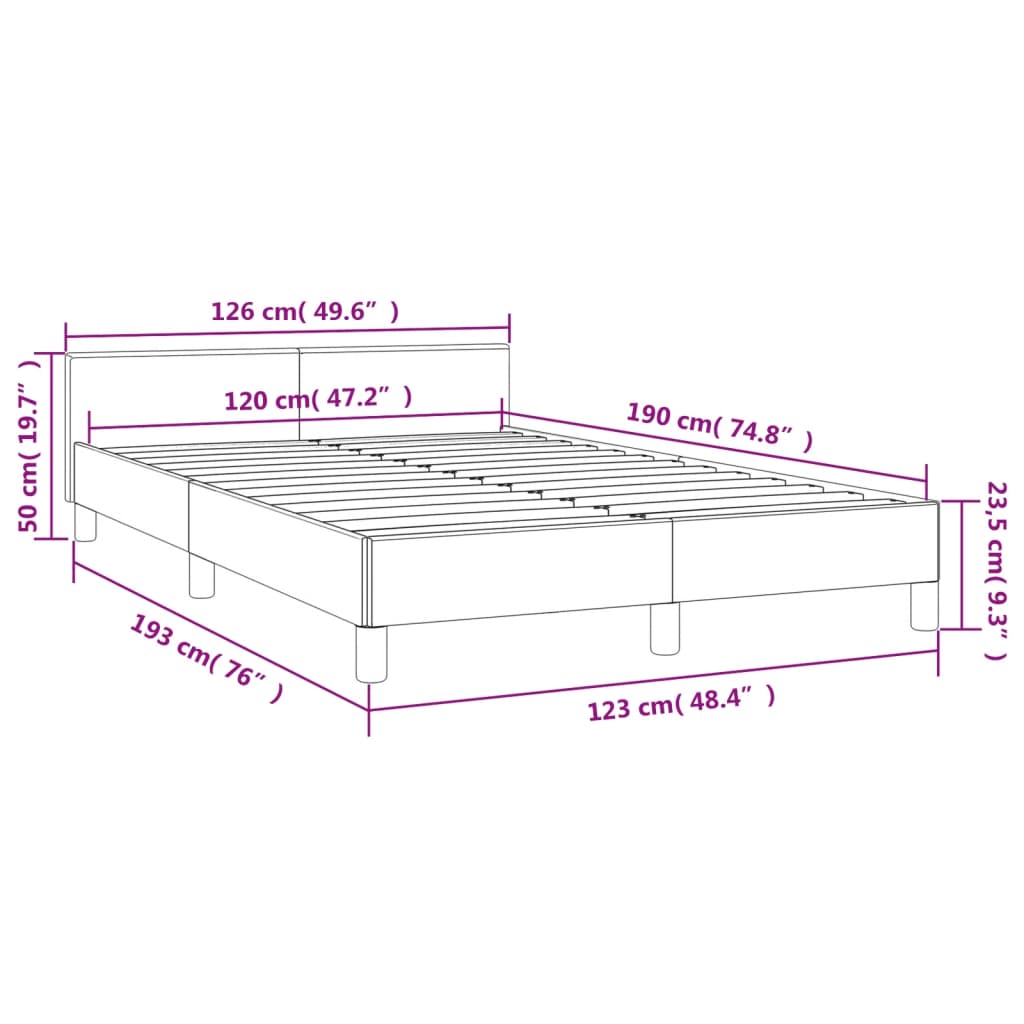 Bedframe zonder matras 120x190 cm stof zwart is nu te koop bij PeponiXL, paradijselijk wonen!