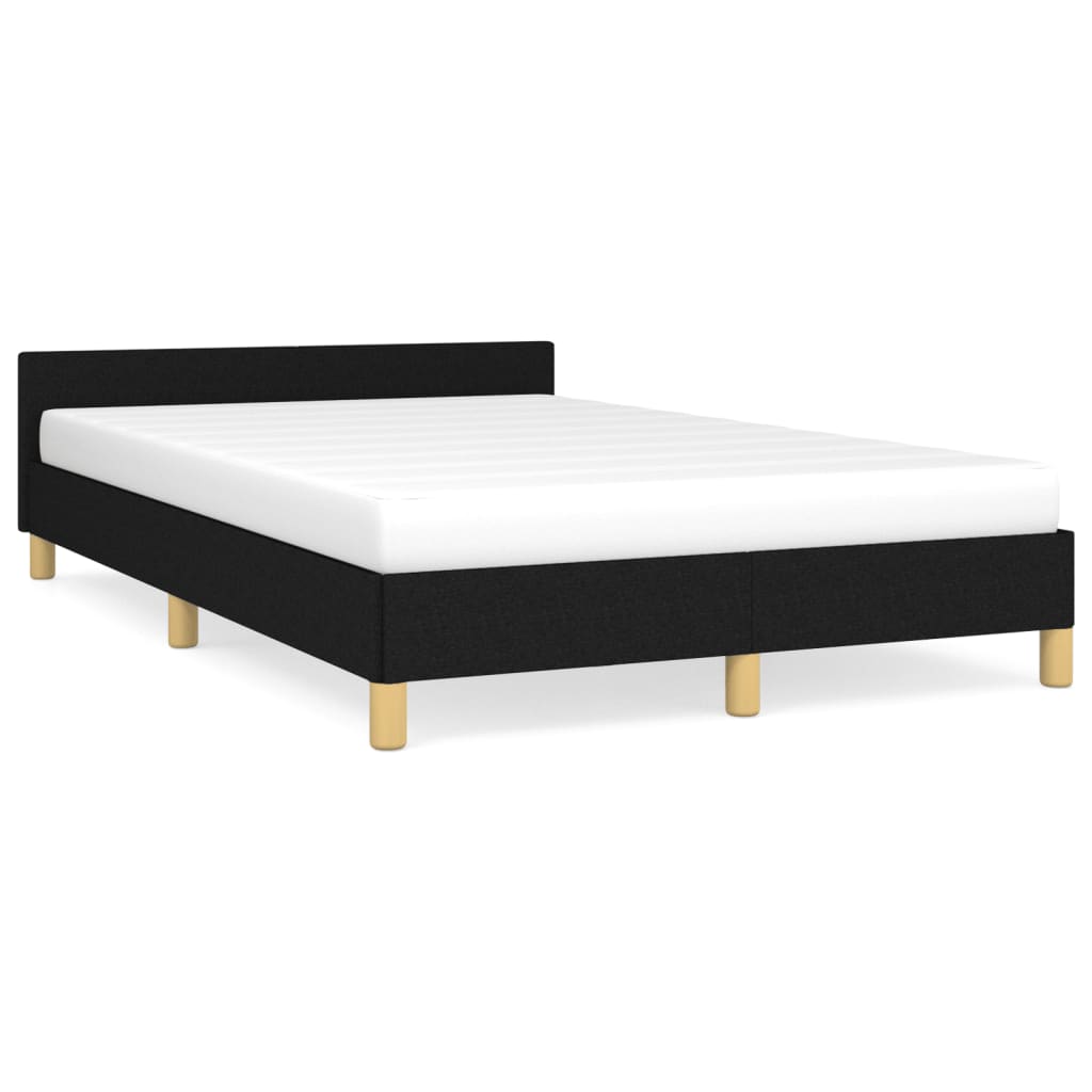 Bedframe zonder matras 120x190 cm stof zwart is nu te koop bij PeponiXL, paradijselijk wonen!