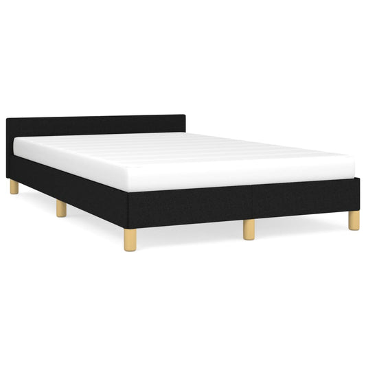 Bedframe zonder matras 120x190 cm stof zwart is nu te koop bij PeponiXL, paradijselijk wonen!