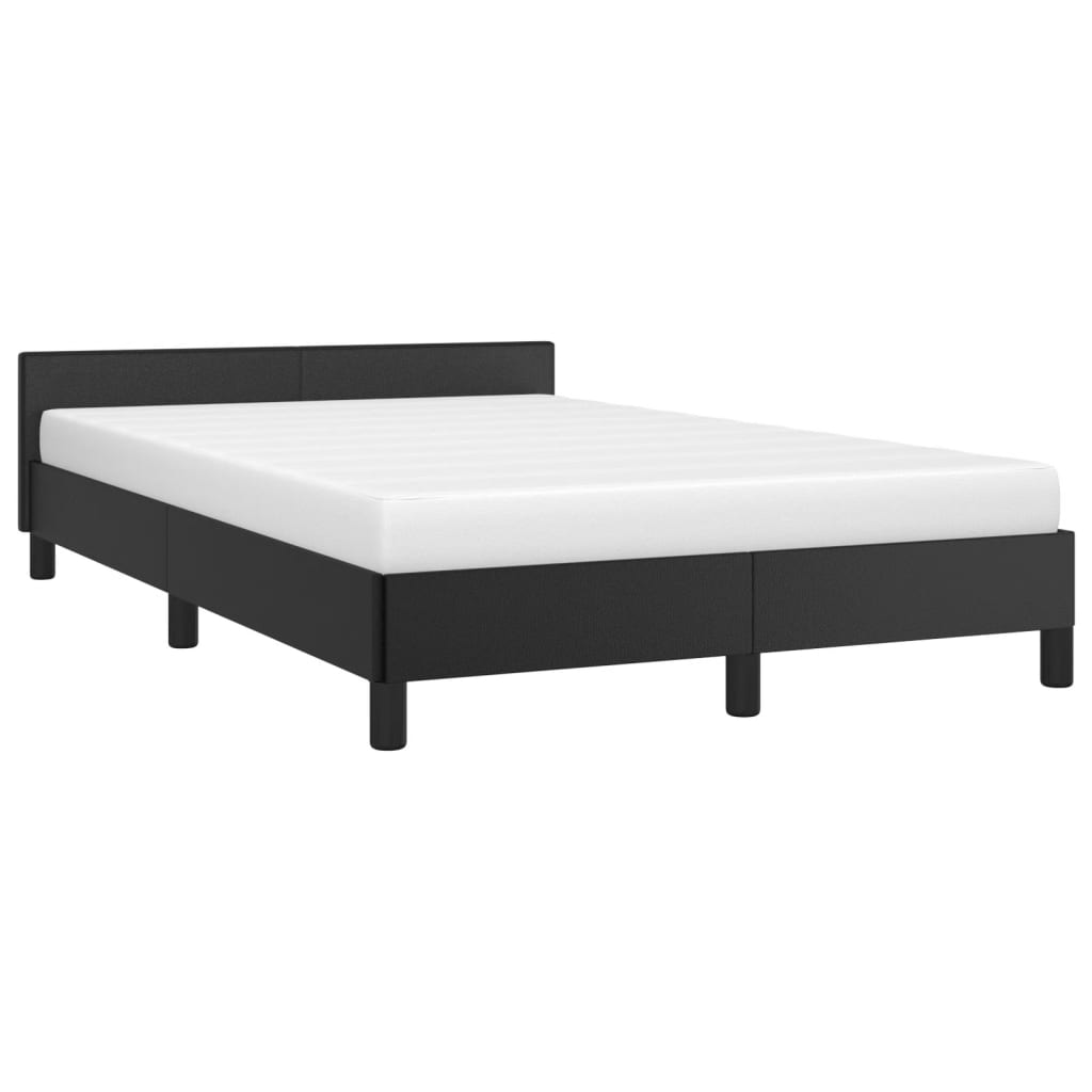 Bedframe zonder matras 120x190 cm kunstleer zwart is nu te koop bij PeponiXL, paradijselijk wonen!