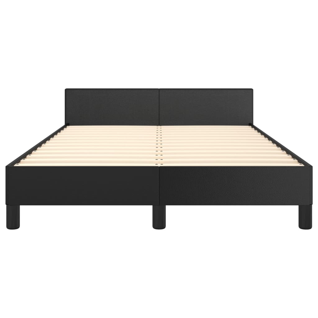Bedframe zonder matras 120x190 cm kunstleer zwart is nu te koop bij PeponiXL, paradijselijk wonen!