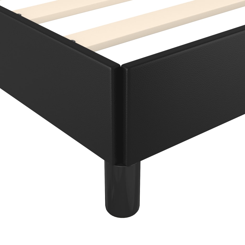 Bedframe zonder matras 120x190 cm kunstleer zwart is nu te koop bij PeponiXL, paradijselijk wonen!