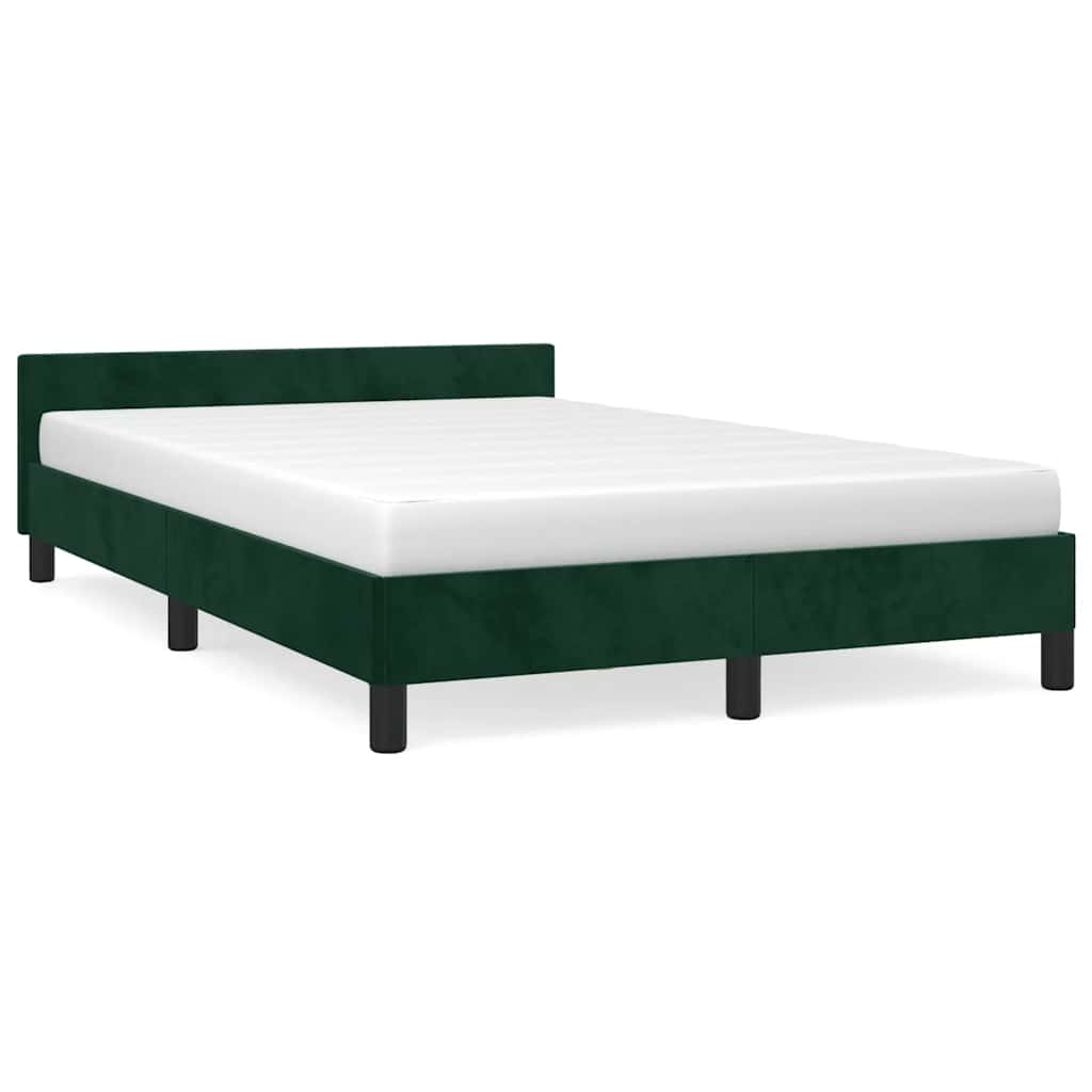 Bedframe zonder matras 120x190 cm fluweel donkergroen is nu te koop bij PeponiXL, paradijselijk wonen!