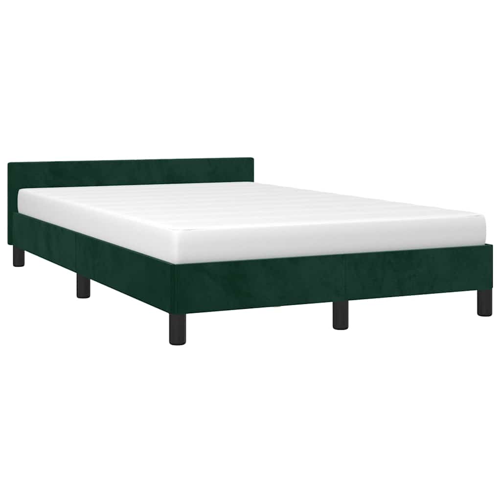 Bedframe zonder matras 120x190 cm fluweel donkergroen is nu te koop bij PeponiXL, paradijselijk wonen!