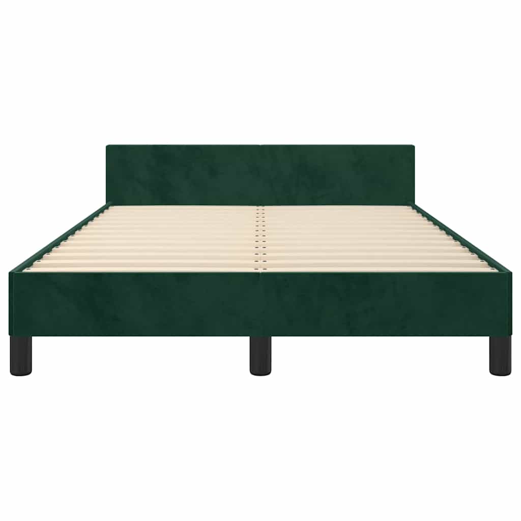 Bedframe zonder matras 120x190 cm fluweel donkergroen is nu te koop bij PeponiXL, paradijselijk wonen!