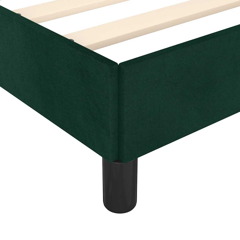 Bedframe zonder matras 120x190 cm fluweel donkergroen is nu te koop bij PeponiXL, paradijselijk wonen!