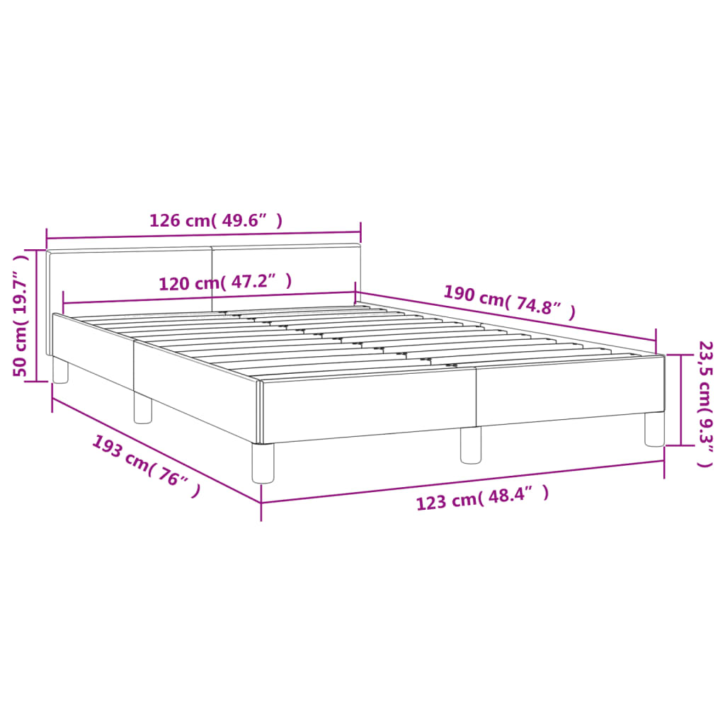 Bedframe zonder matras 120x190 cm fluweel roze is nu te koop bij PeponiXL, paradijselijk wonen!