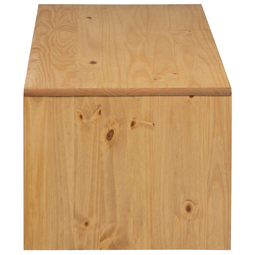 Salontafel SAUDA 99x55x45 cm massief grenenhout eikenkleurig is nu te koop bij PeponiXL, paradijselijk wonen!