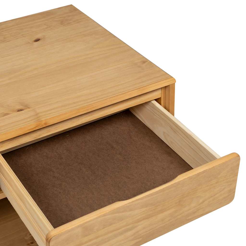 Salontafel SAUDA 99x55x45 cm massief grenenhout eikenkleurig is nu te koop bij PeponiXL, paradijselijk wonen!