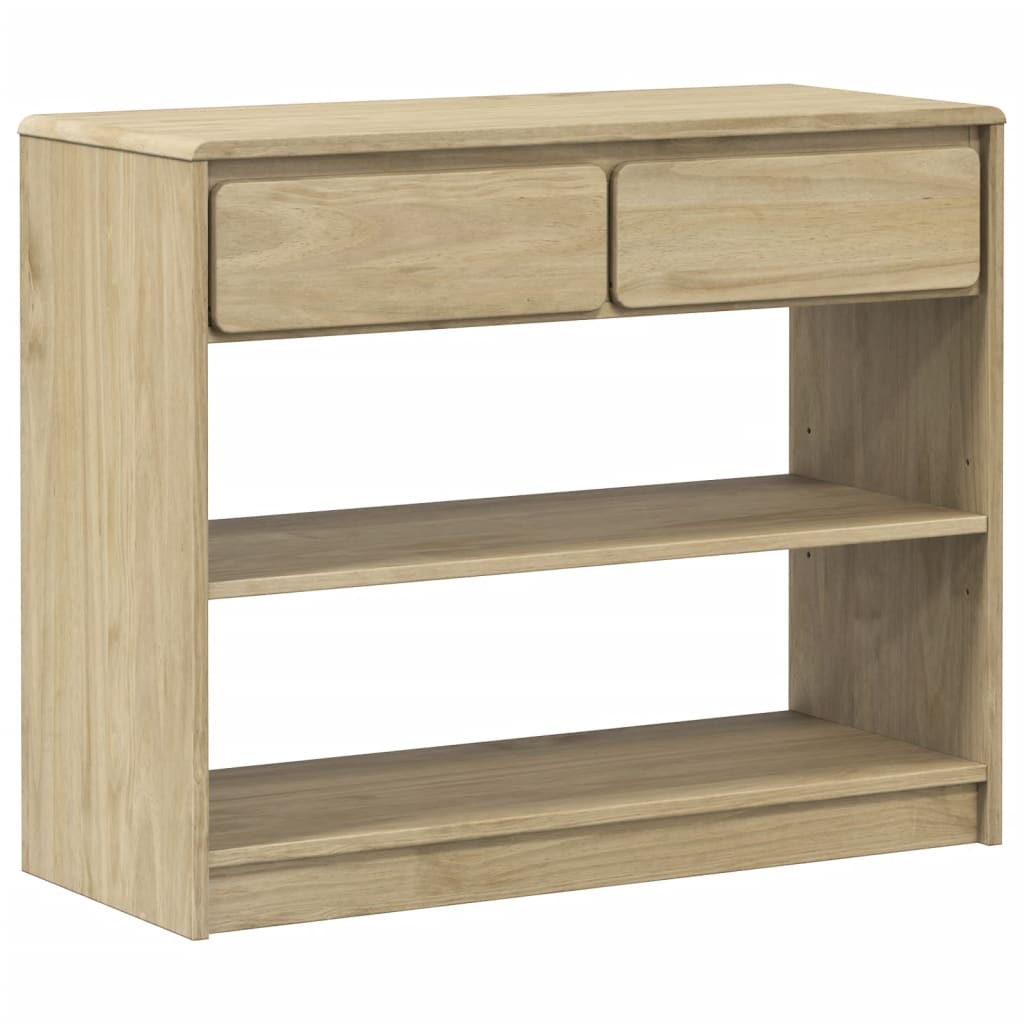 Wandtafel SAUDA 89,5x36,5x73 cm massief grenenhout eikenkleurig is nu te koop bij PeponiXL, paradijselijk wonen!