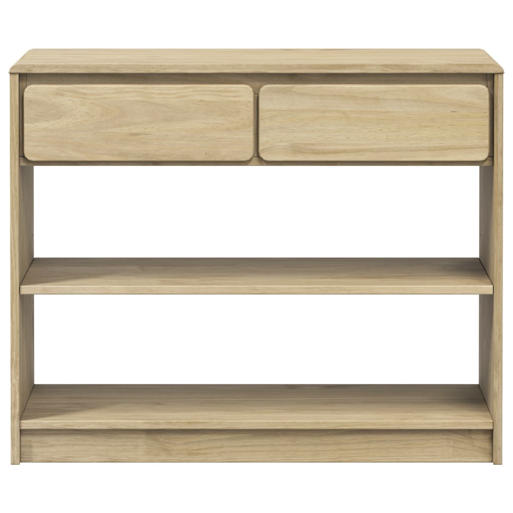 Wandtafel SAUDA 89,5x36,5x73 cm massief grenenhout eikenkleurig is nu te koop bij PeponiXL, paradijselijk wonen!