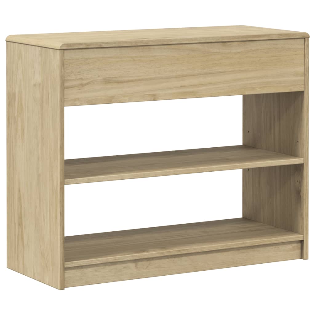 Wandtafel SAUDA 89,5x36,5x73 cm massief grenenhout eikenkleurig is nu te koop bij PeponiXL, paradijselijk wonen!
