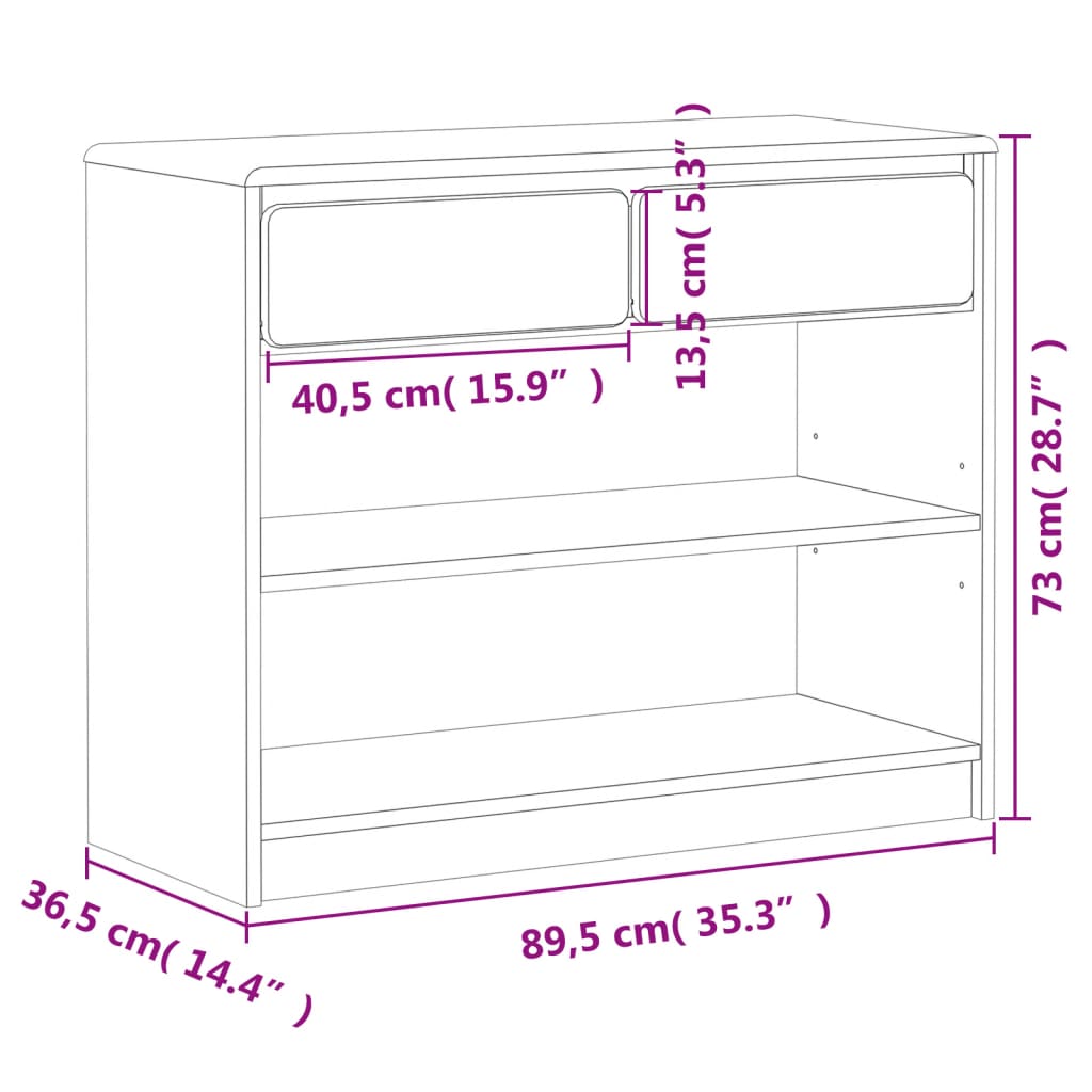 Wandtafel SAUDA 89,5x36,5x73 cm massief grenenhout eikenkleurig is nu te koop bij PeponiXL, paradijselijk wonen!