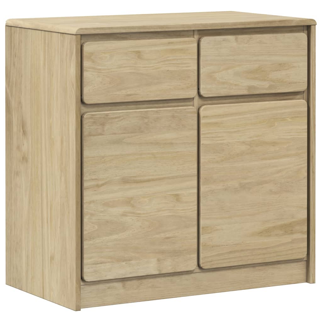 Dressoir SAUDA 80x43x75,5 cm massief grenenhout eikenkleurig is nu te koop bij PeponiXL, paradijselijk wonen!