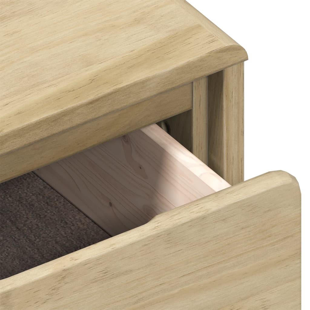 Dressoir SAUDA 80x43x75,5 cm massief grenenhout eikenkleurig is nu te koop bij PeponiXL, paradijselijk wonen!