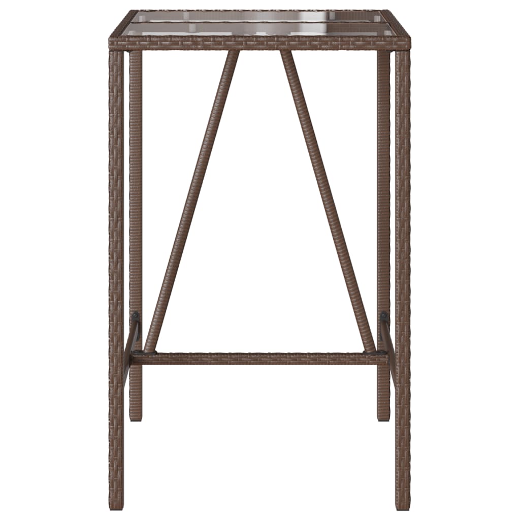 Tuinbartafel 70x70x110 cm poly rattan bruin is nu te koop bij PeponiXL, paradijselijk wonen!
