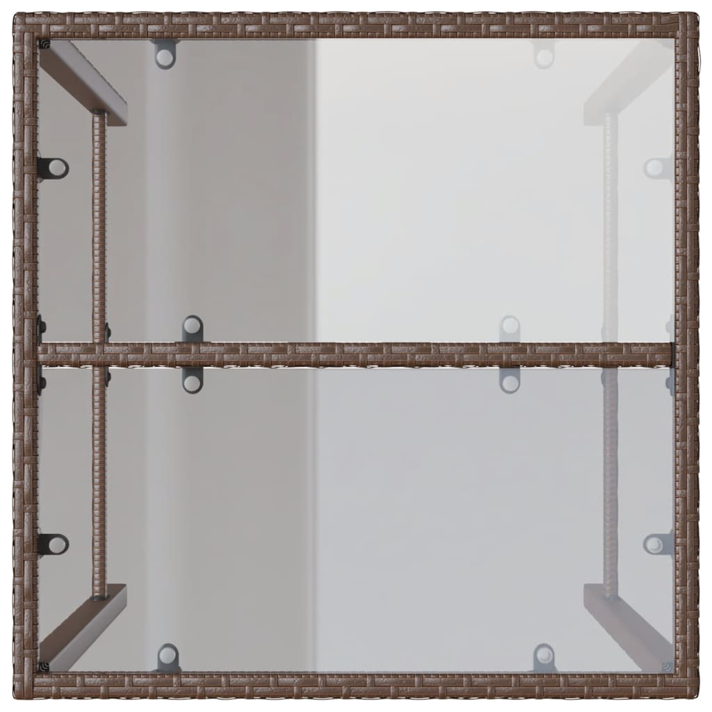 Tuinbartafel 70x70x110 cm poly rattan bruin is nu te koop bij PeponiXL, paradijselijk wonen!