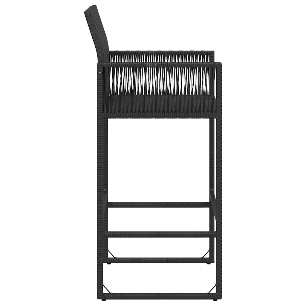 Tuinbarkrukken 2 st poly rattan zwart is nu te koop bij PeponiXL, paradijselijk wonen!