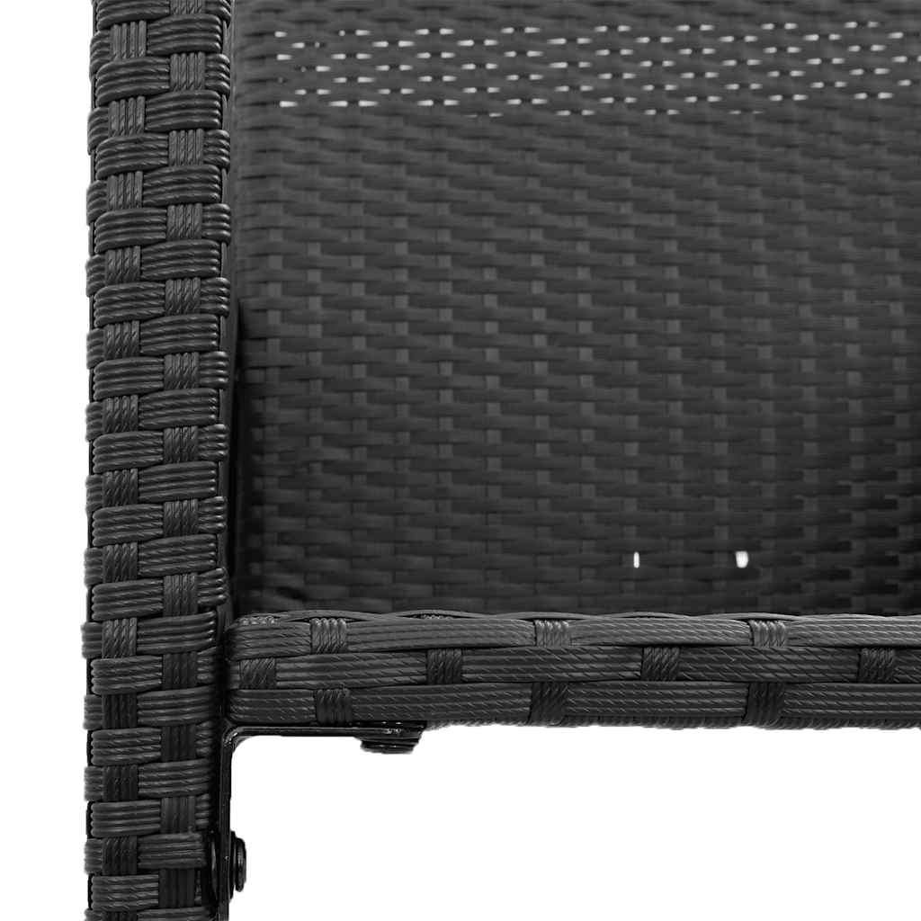 Tuinbarkrukken 2 st poly rattan zwart is nu te koop bij PeponiXL, paradijselijk wonen!