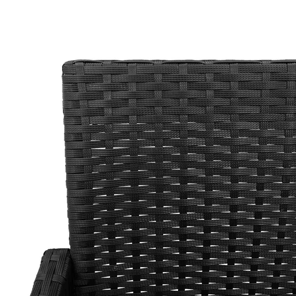 Tuinbarkrukken 2 st poly rattan zwart is nu te koop bij PeponiXL, paradijselijk wonen!