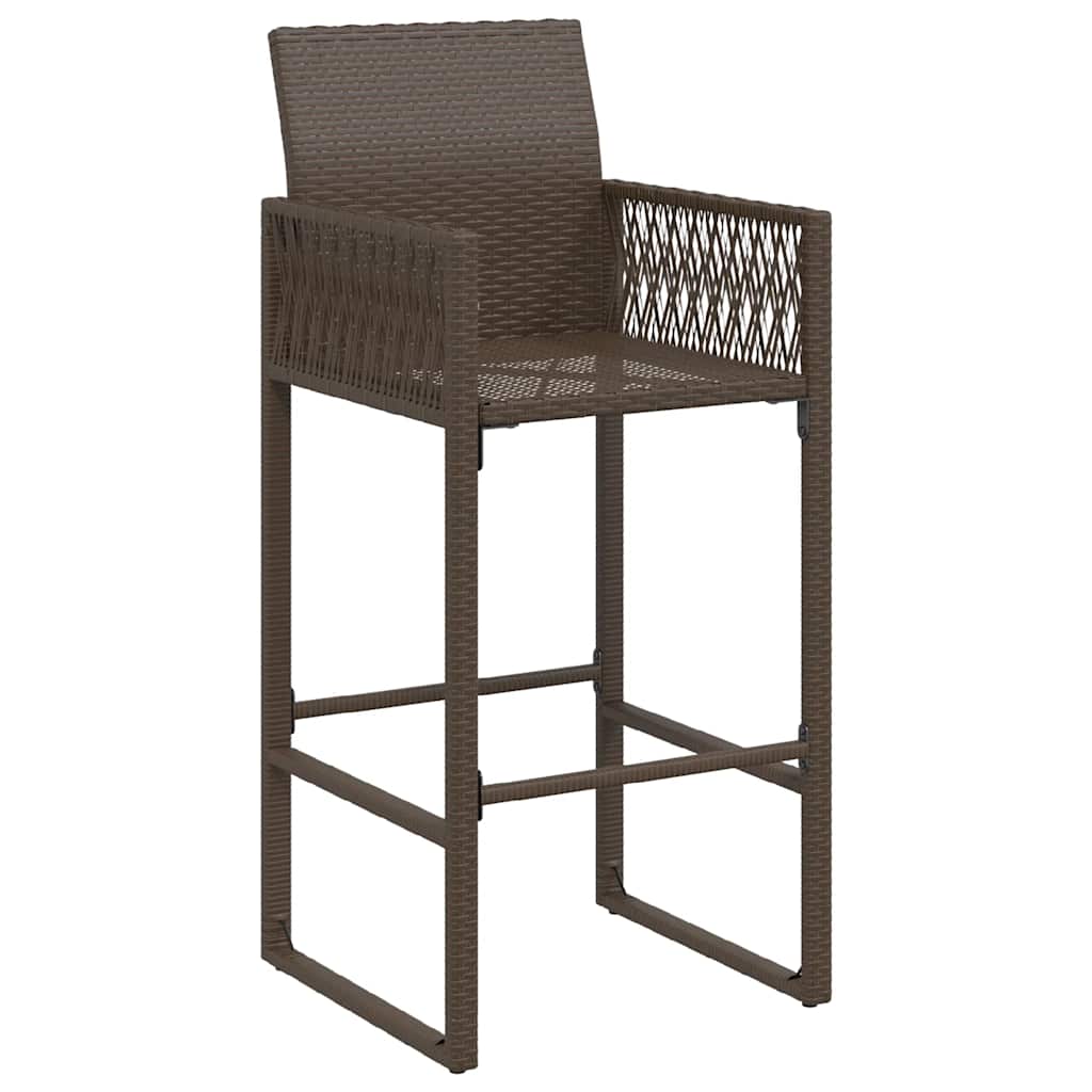 Tuinbarkrukken 2 st poly rattan bruin is nu te koop bij PeponiXL, paradijselijk wonen!