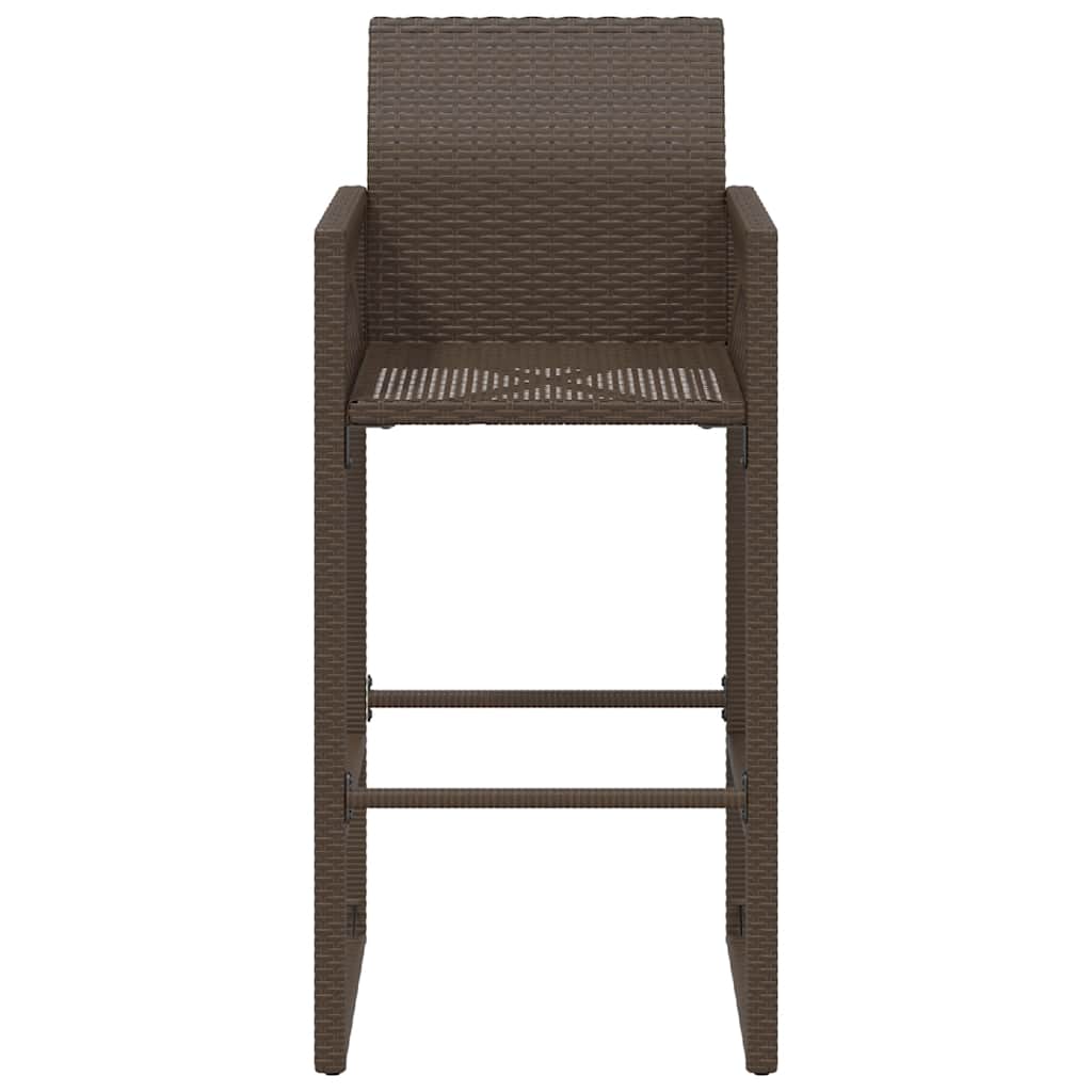 Tuinbarkrukken 2 st poly rattan bruin is nu te koop bij PeponiXL, paradijselijk wonen!
