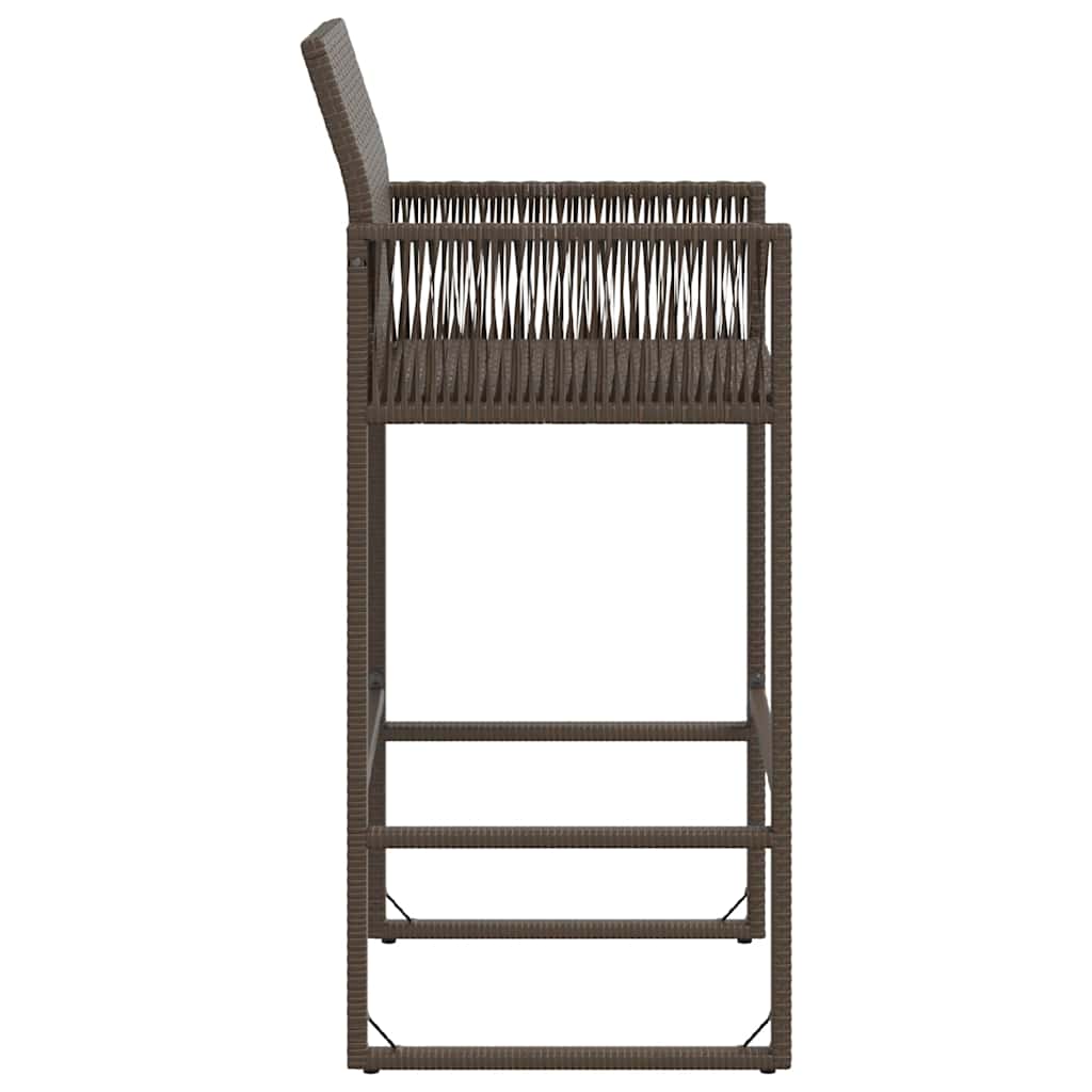 Tuinbarkrukken 2 st poly rattan bruin is nu te koop bij PeponiXL, paradijselijk wonen!