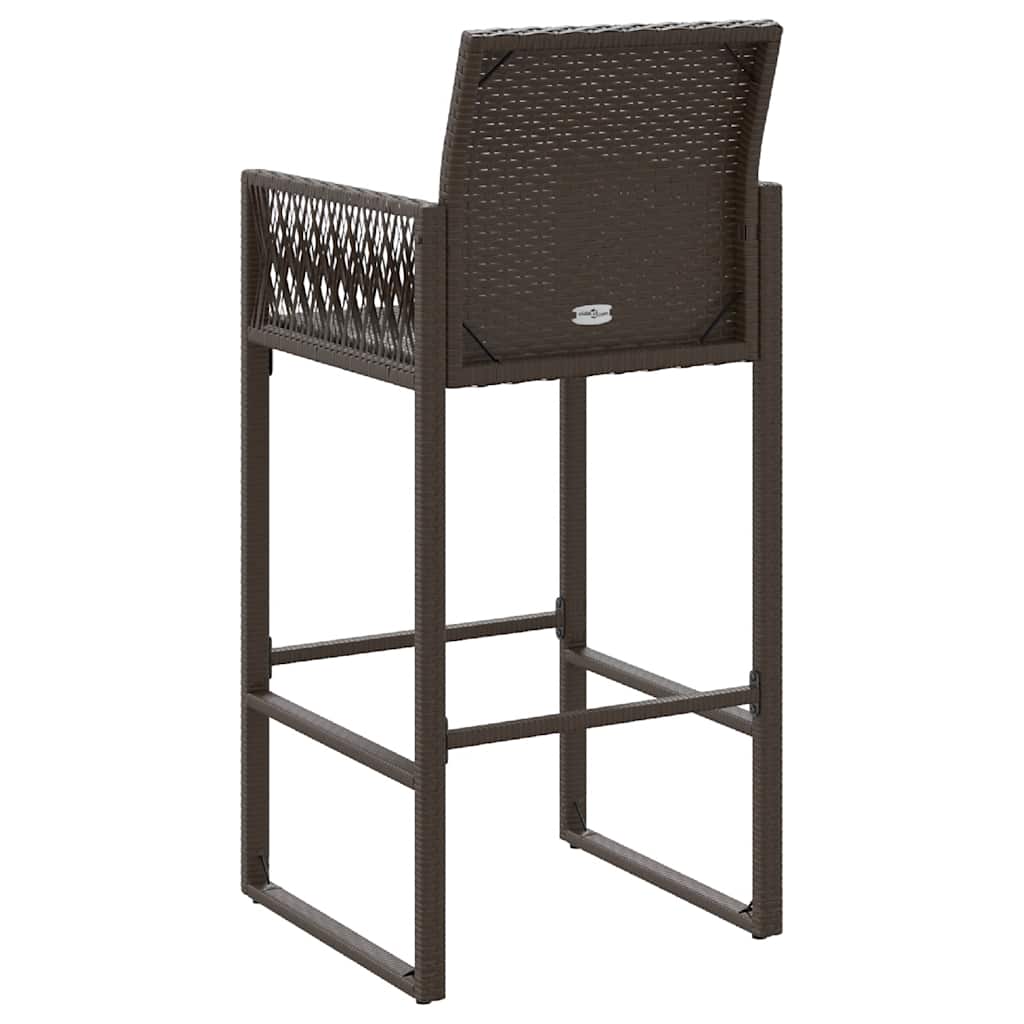 Tuinbarkrukken 2 st poly rattan bruin is nu te koop bij PeponiXL, paradijselijk wonen!