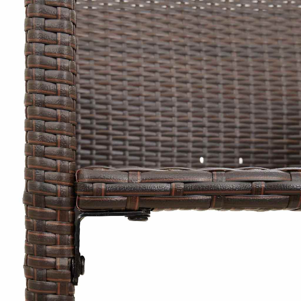 Tuinbarkrukken 2 st poly rattan bruin is nu te koop bij PeponiXL, paradijselijk wonen!