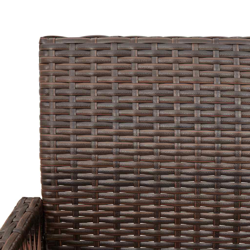 Tuinbarkrukken 2 st poly rattan bruin is nu te koop bij PeponiXL, paradijselijk wonen!